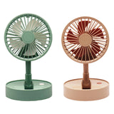 Maxbell Mini Fan Toy Festive Celebration Three Speed Wind Settings Folded Adjustable Brown