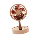 Maxbell Mini Fan Toy Festive Celebration Three Speed Wind Settings Folded Adjustable Brown