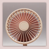 Maxbell Mini Fan Toy Festive Celebration Three Speed Wind Settings Folded Adjustable Brown