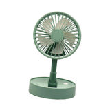 Maxbell Mini Fan Toy Festive Celebration Three Speed Wind Settings Folded Adjustable Green