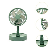 Maxbell Mini Fan Toy Festive Celebration Three Speed Wind Settings Folded Adjustable Green