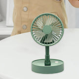 Maxbell Mini Fan Toy Festive Celebration Three Speed Wind Settings Folded Adjustable Green