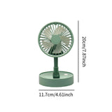 Maxbell Mini Fan Toy Festive Celebration Three Speed Wind Settings Folded Adjustable Green