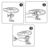 Maxbell Pull Cord Flying Disc Toy Portable Creative Funny for Family Girls Boys Kids