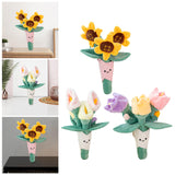 Maxbell Plush Flowers Doll Creative Flowers Toy for Anniversaries sunflower