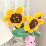 Maxbell Plush Flowers Doll Creative Flowers Toy for Anniversaries sunflower