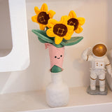 Maxbell Plush Flowers Doll Creative Flowers Toy for Anniversaries sunflower
