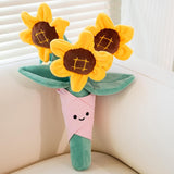 Maxbell Plush Flowers Doll Creative Flowers Toy for Anniversaries sunflower