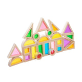 Maxbell 24Pcs Stacking Blocks Education Colorful Wood Rainbow Blocks for Boys Girls