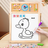 Maxbell Kids Art Easel Double Sided Educational Toy Writing Painting Sketch for Kids English