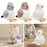 Maxbell Pigeon Plush Toy Collection Creative Ornament Stuffed Animal for Sofa Adults Grey