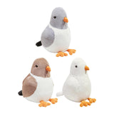 Maxbell Pigeon Plush Toy Collection Creative Ornament Stuffed Animal for Sofa Adults Grey
