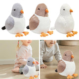 Maxbell Pigeon Plush Toy Collection Creative Ornament Stuffed Animal for Sofa Adults Grey