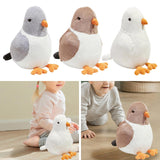 Maxbell Pigeon Plush Toy Collection Creative Ornament Stuffed Animal for Sofa Adults Grey
