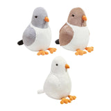 Maxbell Pigeon Plush Toy Collection Creative Ornament Stuffed Animal for Sofa Adults Grey