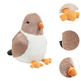 Maxbell Pigeon Plush Toy Collection Creative Ornament Stuffed Animal for Sofa Adults Brown