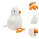 Maxbell Pigeon Plush Toy Collection Creative Ornament Stuffed Animal for Sofa Adults White
