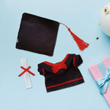 Maxbell Doll Graduation Cap and Gown DIY Detachable Outfit for Most 5-6.5 inch Dolls 3Pcs