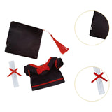 Maxbell Doll Graduation Cap and Gown DIY Detachable Outfit for Most 5-6.5 inch Dolls 3Pcs