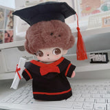 Maxbell Doll Graduation Cap and Gown DIY Detachable Outfit for Most 5-6.5 inch Dolls 3Pcs