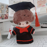 Maxbell Doll Graduation Cap and Gown DIY Detachable Outfit for Most 5-6.5 inch Dolls 4Pcs