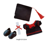Maxbell Doll Graduation Cap and Gown DIY Detachable Outfit for Most 5-6.5 inch Dolls 4Pcs