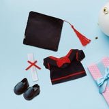 Maxbell Doll Graduation Cap and Gown DIY Detachable Outfit for Most 5-6.5 inch Dolls 4Pcs
