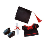 Maxbell Doll Graduation Cap and Gown DIY Detachable Outfit for Most 5-6.5 inch Dolls 4Pcs