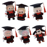 Maxbell Doll Graduation Cap and Gown DIY Detachable Outfit for Most 5-6.5 inch Dolls 4Pcs