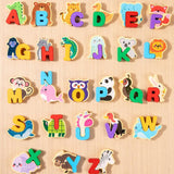 Maxbell Wooden Alphabet Puzzle Montessori Blocks Toys for Children Kindergarten Gift