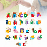 Maxbell Wooden Alphabet Puzzle Montessori Blocks Toys for Children Kindergarten Gift