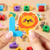 Maxbell Wooden Alphabet Puzzle Montessori Blocks Toys for Children Kindergarten Gift