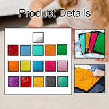 Maxbell 16Pcs Textured Sensory Mats Sensory Pads for Aged 3 to 6 Children Fine Motor