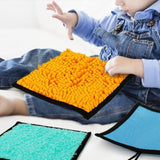Maxbell 16Pcs Textured Sensory Mats Sensory Pads for Aged 3 to 6 Children Fine Motor