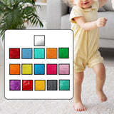Maxbell 16Pcs Textured Sensory Mats Sensory Pads for Aged 3 to 6 Children Fine Motor