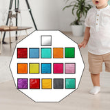 Maxbell 16Pcs Textured Sensory Mats Sensory Pads for Aged 3 to 6 Children Fine Motor
