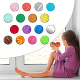 Maxbell 16Pcs Sensory Mats Assorted Round Wall Panels for Child Fine Motor
