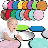 Maxbell 16Pcs Sensory Mats Assorted Round Wall Panels for Child Fine Motor
