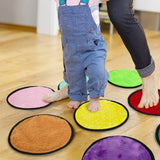 Maxbell 16Pcs Sensory Mats Assorted Round Wall Panels for Child Fine Motor