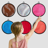 Maxbell 16Pcs Sensory Mats Assorted Round Wall Panels for Child Fine Motor