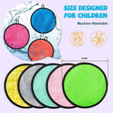 Maxbell 16Pcs Sensory Mats Assorted Round Wall Panels for Child Fine Motor