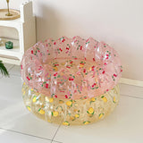 Maxbell Inflatable Kids Pool Party Play Center 75cmx25cm for Yard Girls and Boys Fun Pink Cherry