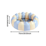 Maxbell Inflatable Kids Pool Party Play Center 75cmx25cm for Yard Girls and Boys Fun Blue and White