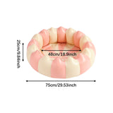 Maxbell Inflatable Kids Pool Party Play Center 75cmx25cm for Yard Girls and Boys Fun Pink and White