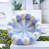 Maxbell Inflatable Pool Round Paddling Swimming Pool for Funny Summer Girls and Boys Blue and White