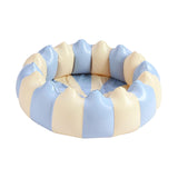 Maxbell Inflatable Pool Round Paddling Swimming Pool for Funny Summer Girls and Boys Blue and White