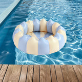 Maxbell Inflatable Pool Round Paddling Swimming Pool for Funny Summer Girls and Boys Blue and White