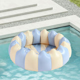 Maxbell Inflatable Pool Round Paddling Swimming Pool for Funny Summer Girls and Boys Blue and White