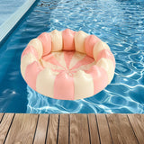 Maxbell Inflatable Pool Round Paddling Swimming Pool for Funny Summer Girls and Boys Pink anf White