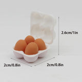 Maxbell Dollhouse Miniature Egg Tray 1:12 Landscape Doll House Decor Egg Storage Box White